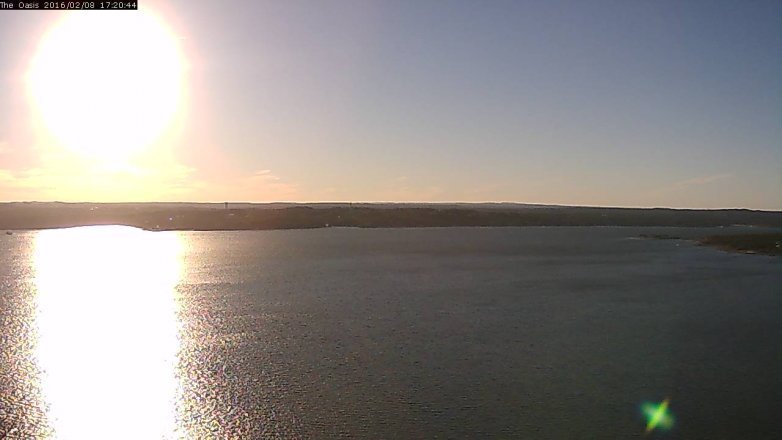 Lake Travis webcam, February 8, 2016 4:25 PM CT