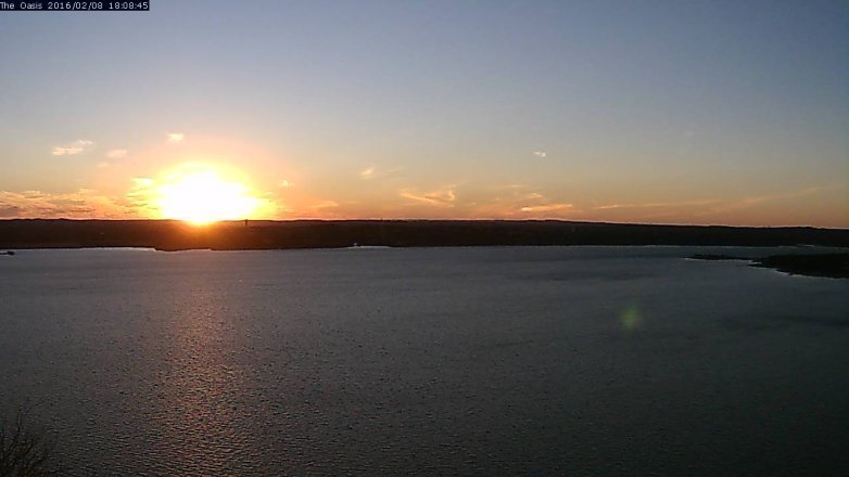 Lake Travis webcam, February 8, 2016 5:15 PM CT