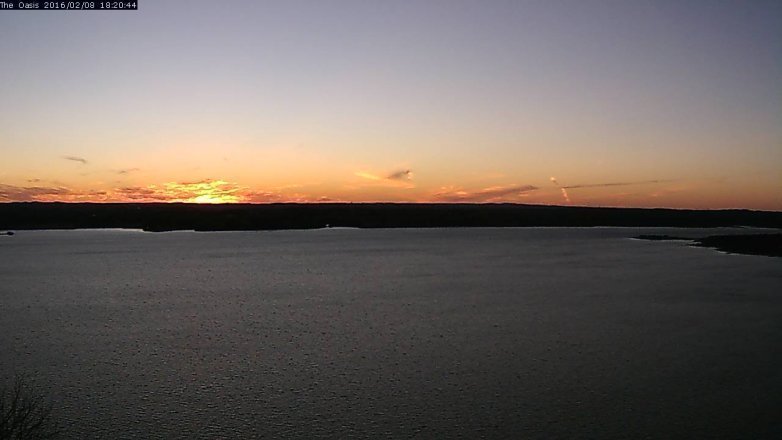 Lake Travis webcam, February 8, 2016 5:25 PM CT
