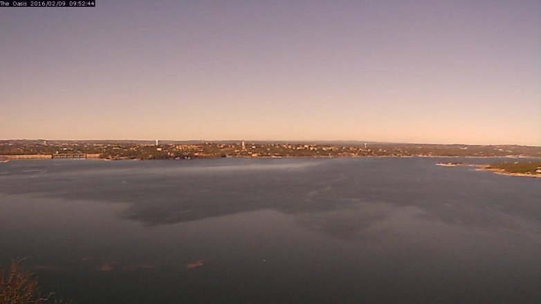 Lake Travis webcam, February 9, 2016 9:00 AM CT