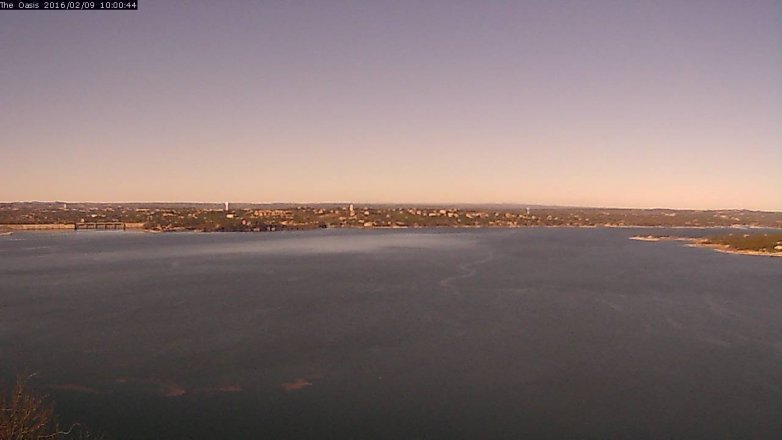 Lake Travis webcam, February 9, 2016 9:05 AM CT