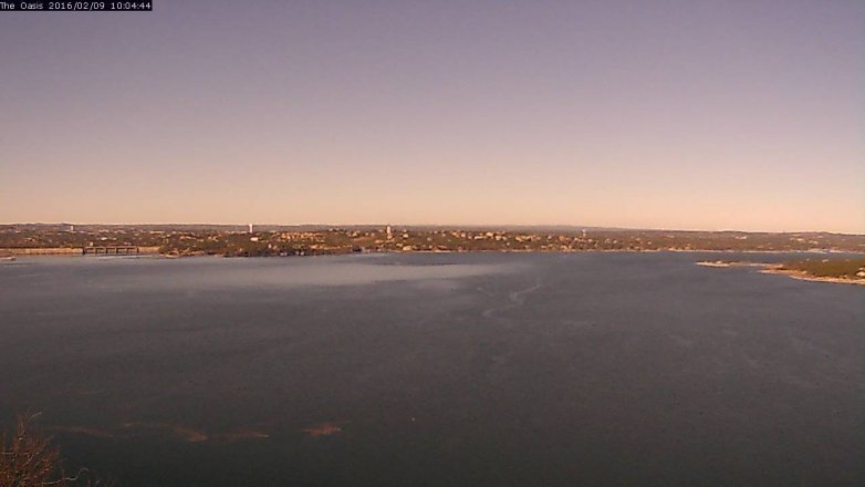 Lake Travis webcam, February 9, 2016 9:10 AM CT