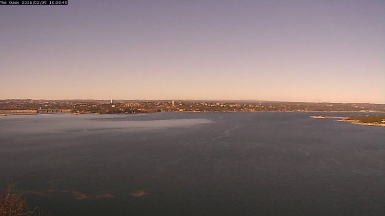 Lake Travis webcam, February 9, 2016 9:15 AM CT
