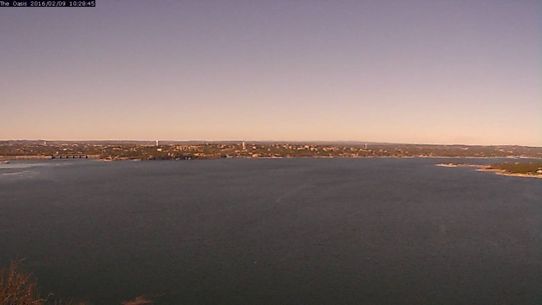 Lake Travis webcam, February 9, 2016 9:35 AM CT