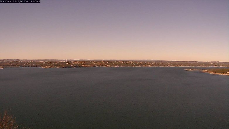 Lake Travis webcam, February 9, 2016 10:05 AM CT