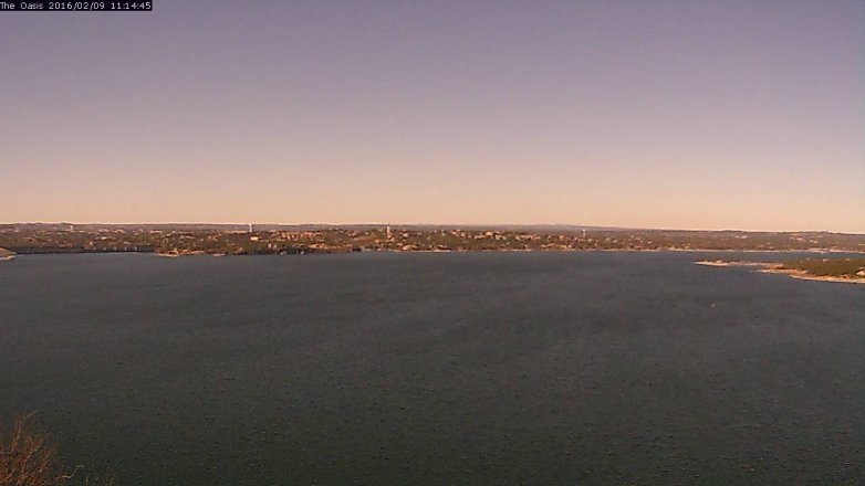 Lake Travis webcam, February 9, 2016 10:20 AM CT
