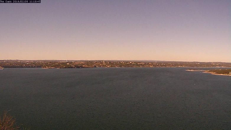 Lake Travis webcam, February 9, 2016 10:25 AM CT