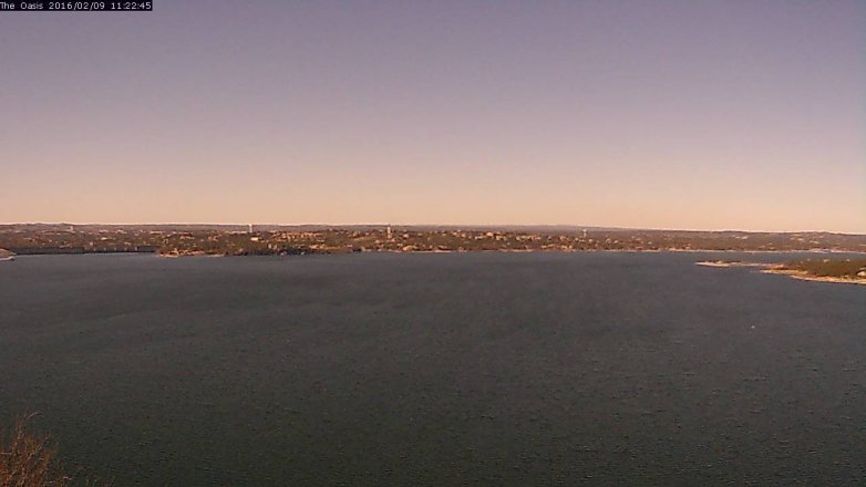 Lake Travis webcam, February 9, 2016 10:30 AM CT