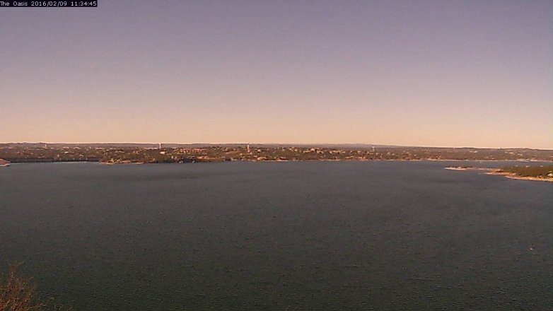 Lake Travis webcam, February 9, 2016 10:40 AM CT