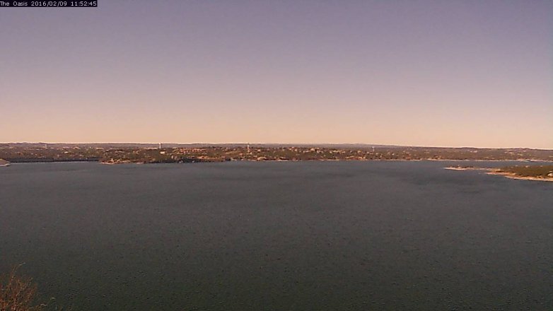 Lake Travis webcam, February 9, 2016 11:00 AM CT