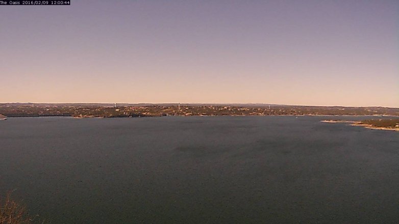 Lake Travis webcam, February 9, 2016 11:05 AM CT