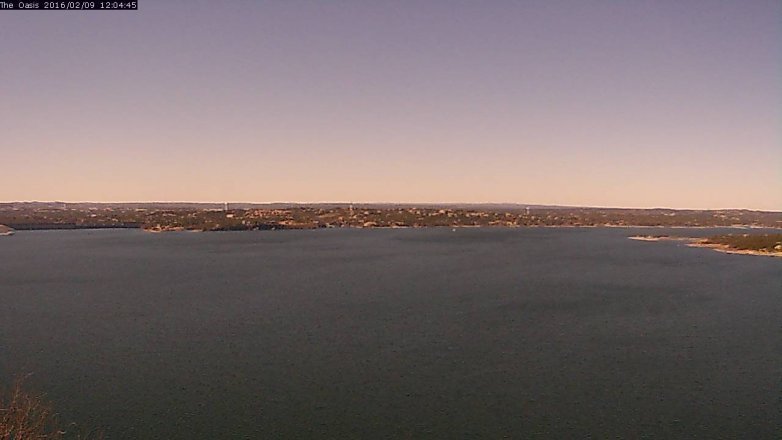 Lake Travis webcam, February 9, 2016 11:10 AM CT