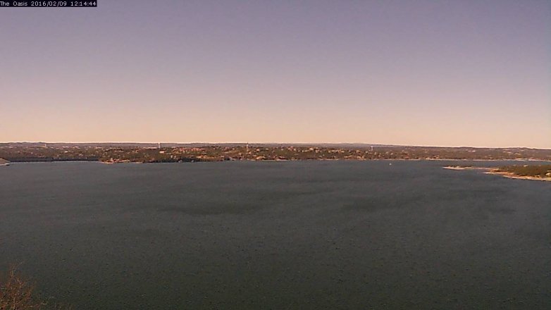 Lake Travis webcam, February 9, 2016 11:20 AM CT