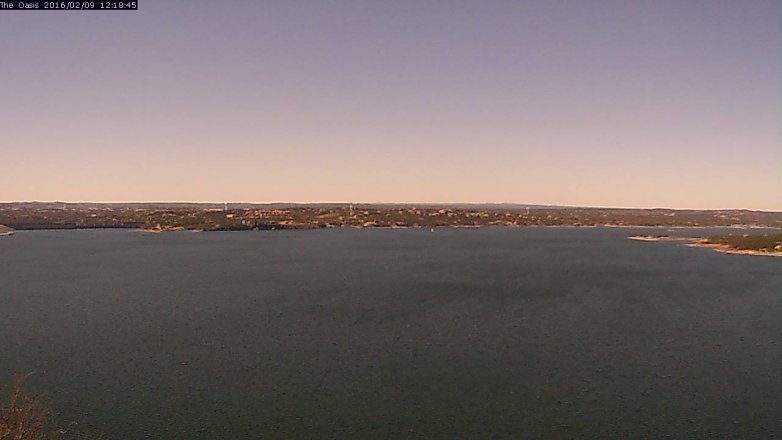 Lake Travis webcam, February 9, 2016 11:25 AM CT