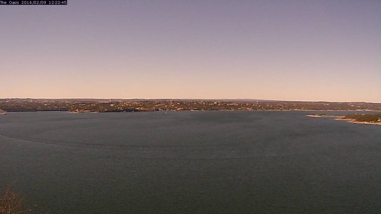Lake Travis webcam, February 9, 2016 11:30 AM CT