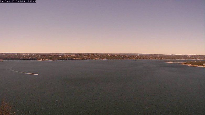 Lake Travis webcam, February 9, 2016 11:35 AM CT