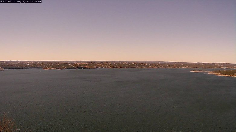 Lake Travis webcam, February 9, 2016 11:40 AM CT