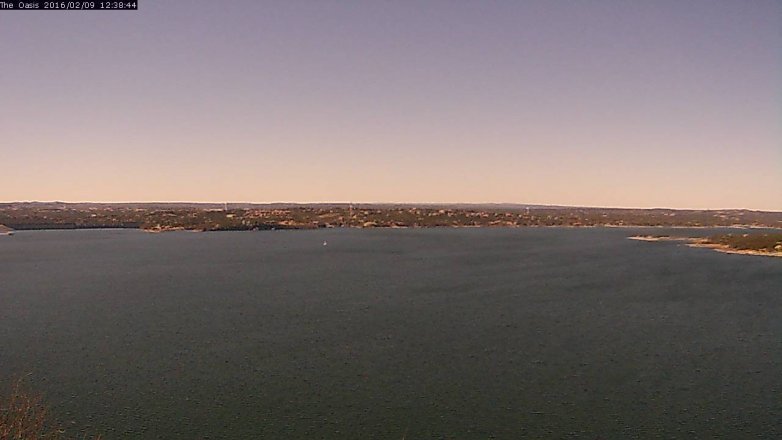 Lake Travis webcam, February 9, 2016 11:45 AM CT
