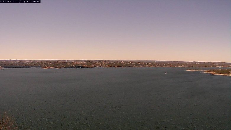 Lake Travis webcam, February 9, 2016 11:50 AM CT