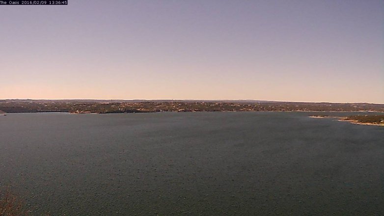 Lake Travis webcam, February 9, 2016 12:40 PM CT