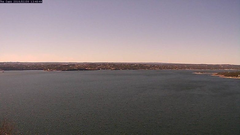 Lake Travis webcam, February 9, 2016 12:55 PM CT