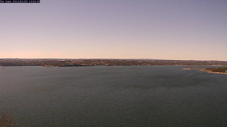 Lake Travis webcam, February 9, 2016 1:00 PM CT