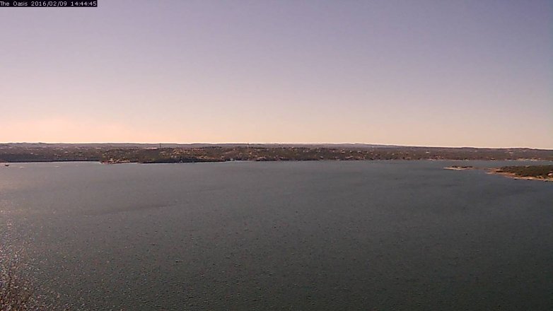 Lake Travis webcam, February 9, 2016 1:50 PM CT