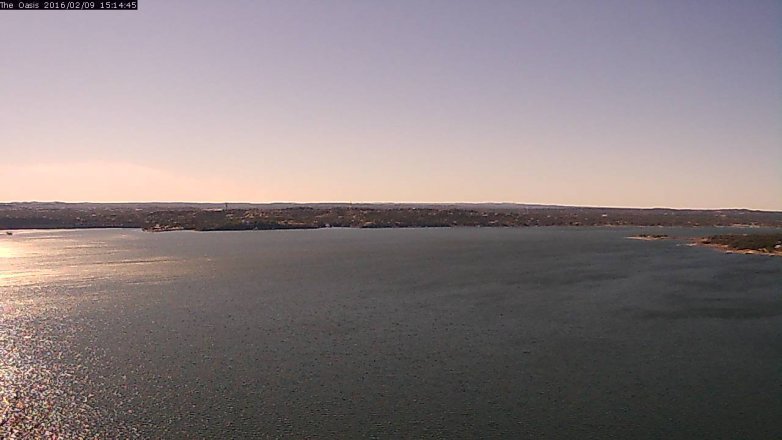 Lake Travis webcam, February 9, 2016 2:20 PM CT