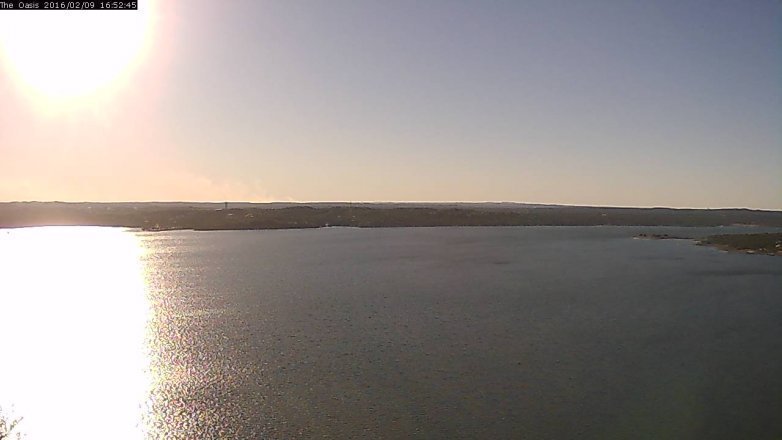 Lake Travis webcam, February 9, 2016 4:00 PM CT