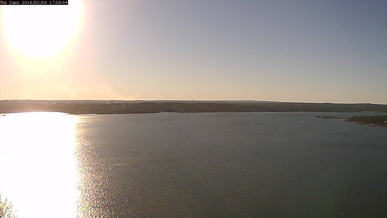Lake Travis webcam, February 9, 2016 4:05 PM CT