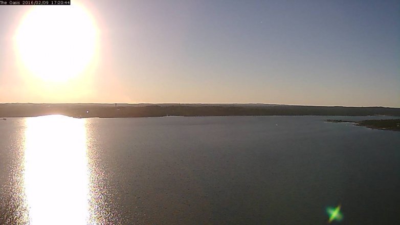 Lake Travis webcam, February 9, 2016 4:25 PM CT