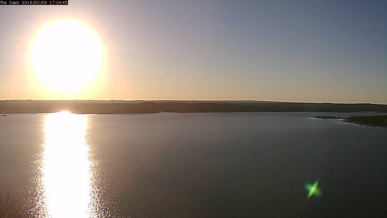 Lake Travis webcam, February 9, 2016 4:40 PM CT