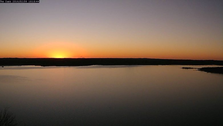 Lake Travis webcam, February 9, 2016 5:25 PM CT