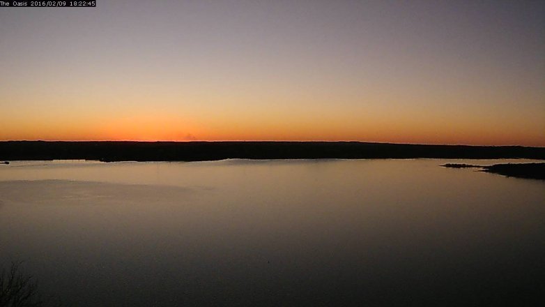 Lake Travis webcam, February 9, 2016 5:30 PM CT