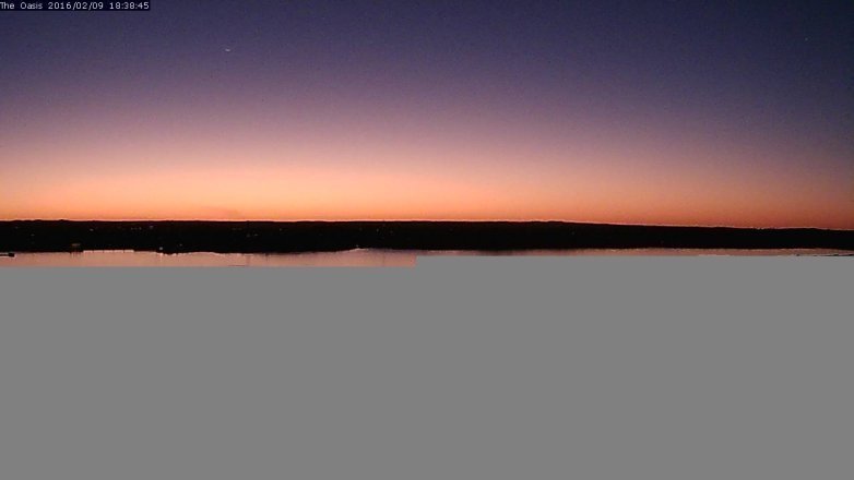 Lake Travis webcam, February 9, 2016 5:45 PM CT