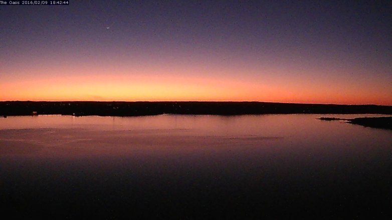 Lake Travis webcam, February 9, 2016 5:50 PM CT