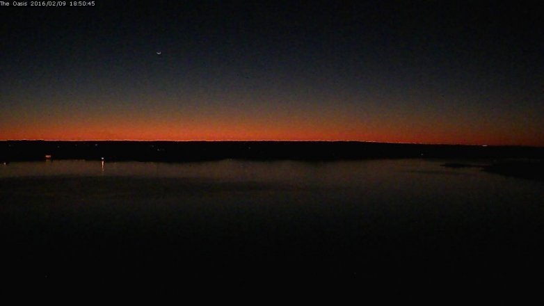 Lake Travis webcam, February 9, 2016 5:55 PM CT