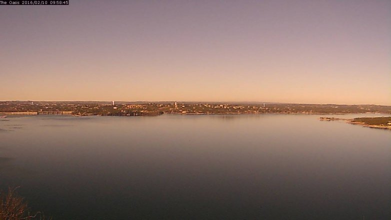 Lake Travis webcam, February 10, 2016 9:05 AM CT