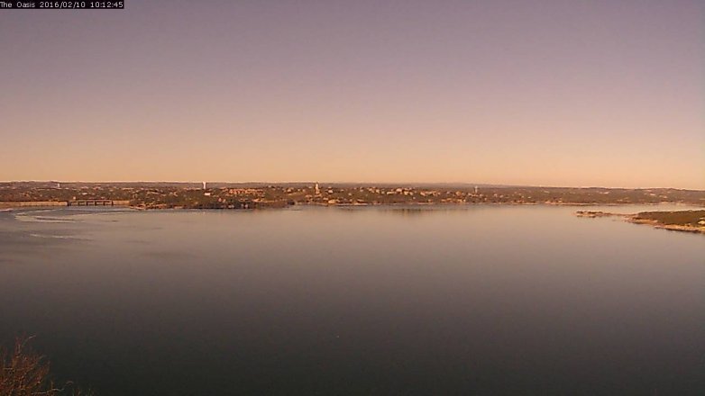 Lake Travis webcam, February 10, 2016 9:20 AM CT