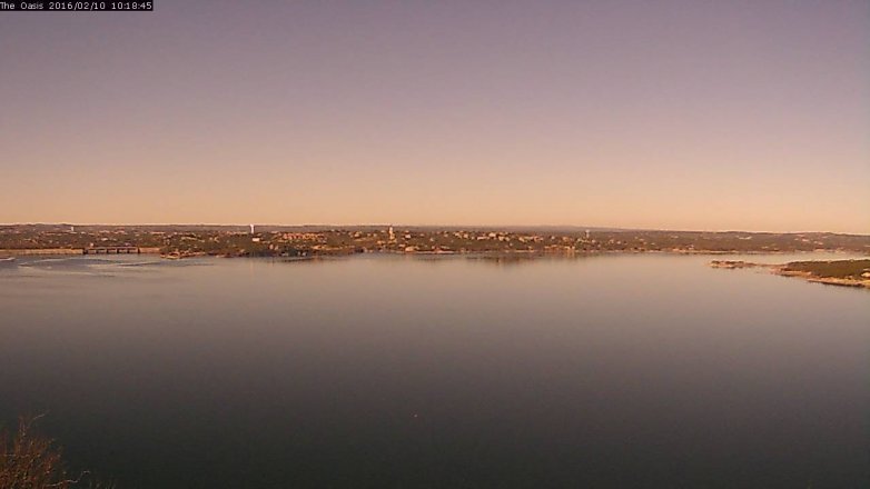 Lake Travis webcam, February 10, 2016 9:25 AM CT
