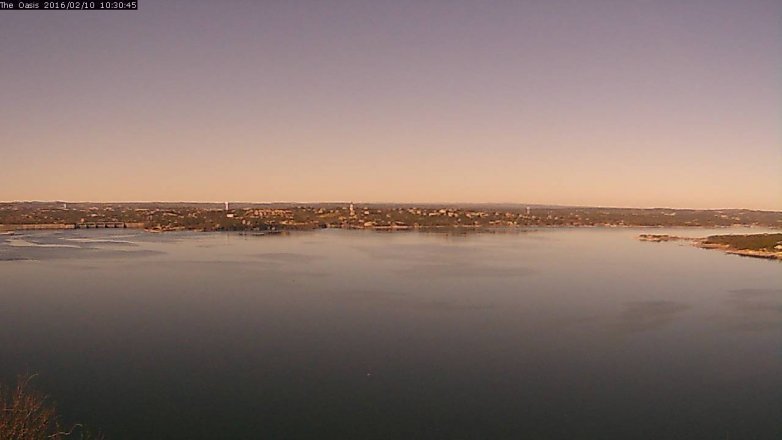 Lake Travis webcam, February 10, 2016 9:40 AM CT