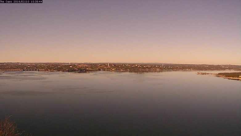 Lake Travis webcam, February 10, 2016 9:45 AM CT