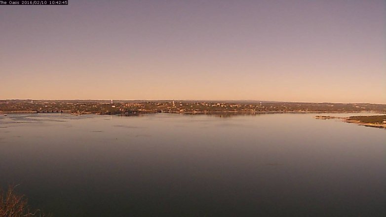 Lake Travis webcam, February 10, 2016 9:50 AM CT