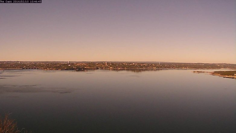 Lake Travis webcam, February 10, 2016 9:55 AM CT