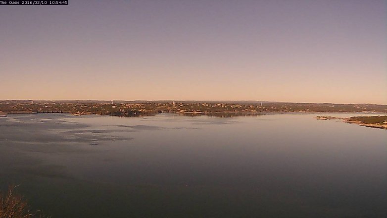 Lake Travis webcam, February 10, 2016 10:00 AM CT