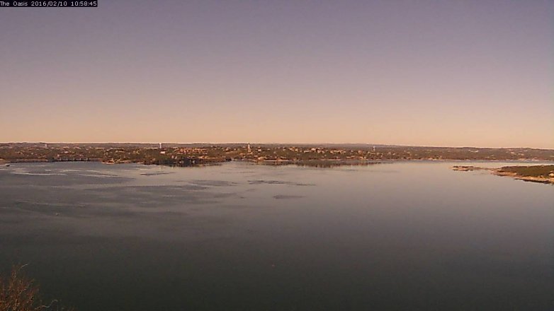 Lake Travis webcam, February 10, 2016 10:05 AM CT