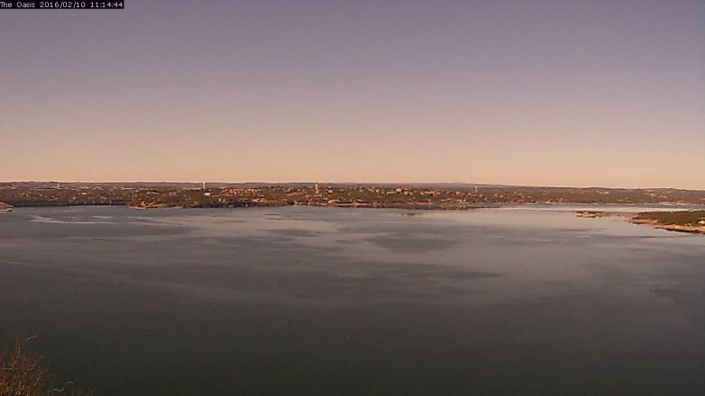 Lake Travis webcam, February 10, 2016 10:20 AM CT