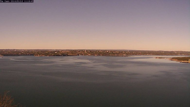 Lake Travis webcam, February 10, 2016 10:25 AM CT