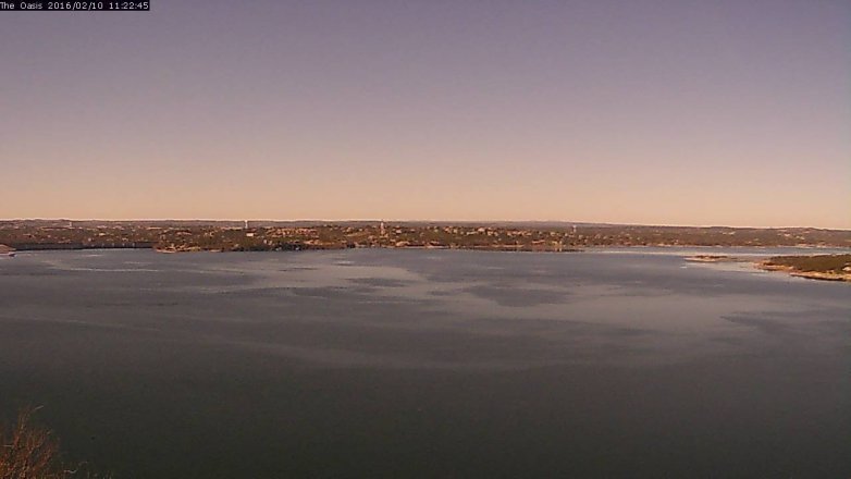 Lake Travis webcam, February 10, 2016 10:30 AM CT