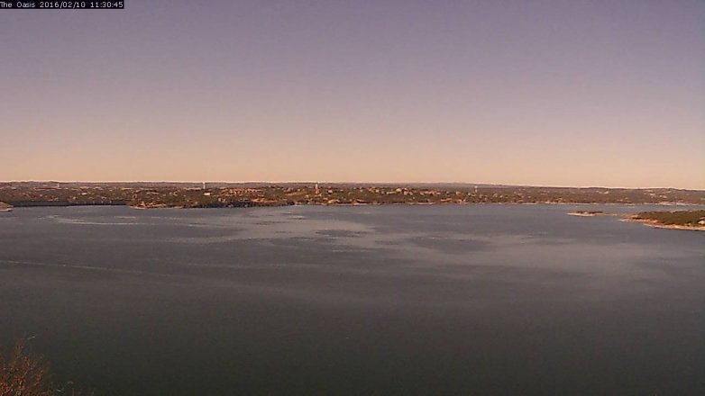 Lake Travis webcam, February 10, 2016 10:40 AM CT
